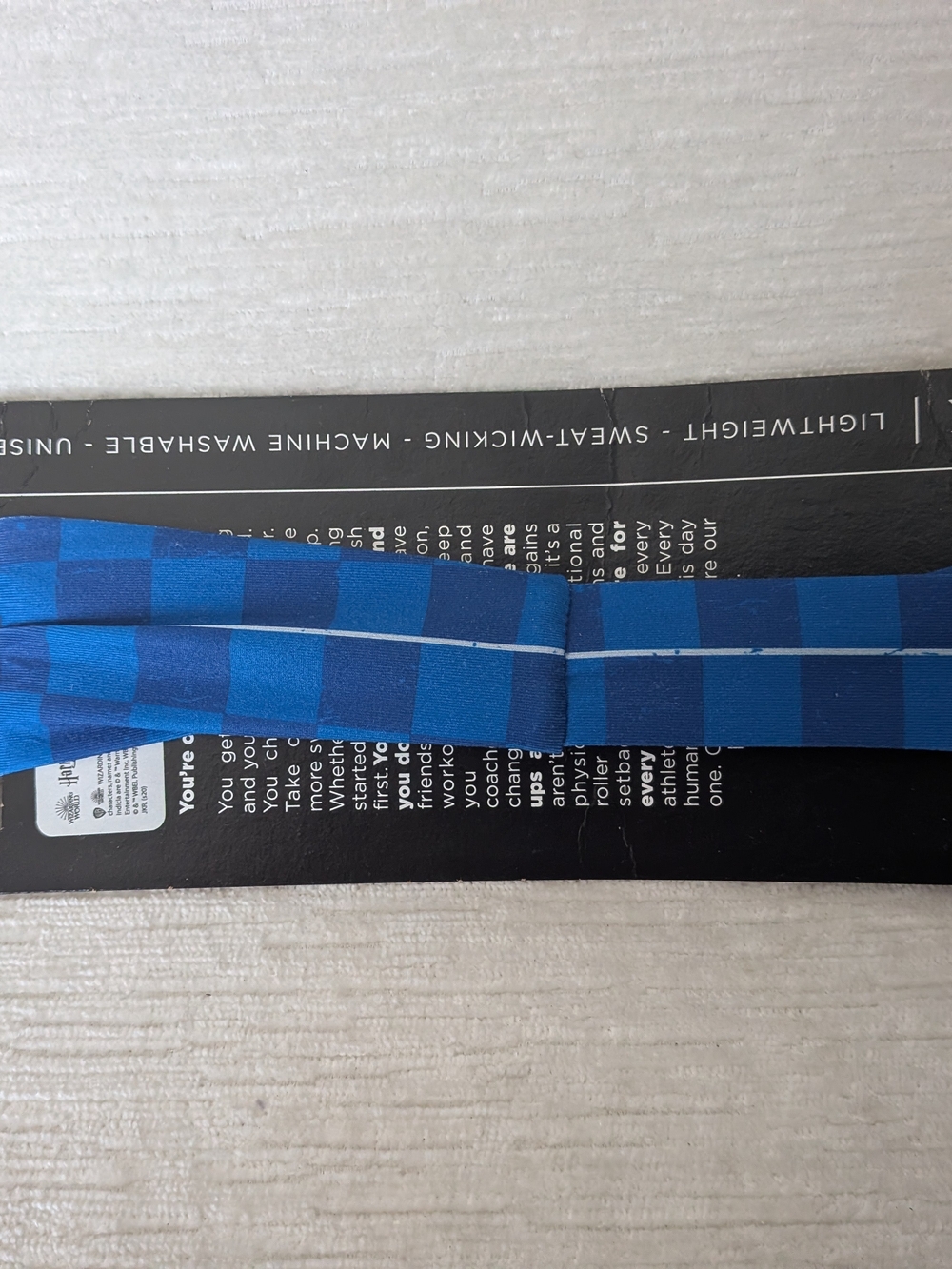 Ravenclaw Checkerboard Blue Stretch Headband by JUNK - Picture 5 of 9